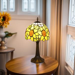 Rustic & Countryside-Themed Colored Glass Table <b>Lamps</b> <b>for</b> <b>Bedroom</b> & Bar Decor Creative Artistic Bedside Table <b>Lamps</b> - Product Image 4