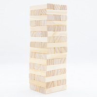 Jeu de Tour de Blocs en Bois Premium - Jouet Éducatif avec 50 Pièces pour Enfants de 5 à 7 Ans