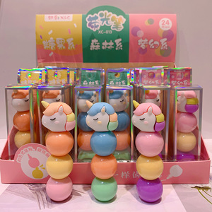Cute <strong>Unicorn</strong> Macaroon Design Creative <strong>Highlighter</strong> with Pastel Colors Plastic Body School Use - Product Image 5