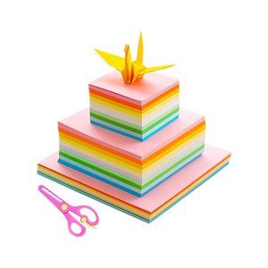 נייר אוריגמי בגדלים שונים של נייר דיי אמנות נייר כפול דו צדדי עבור ילדים מקפלים פרחים ורדים - Product Image 1