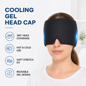 Gorro Flexible con Compresa Fría/Caliente para Alivio de Migrañas y Dolores de <span class=keywords><strong>Cabeza</strong></span> por Tensión, Uso <span class=keywords><strong>en</strong></span> Maternidad, Alivio del <span class=keywords><strong>Dolor</strong></span> por Enfermedad de Movimiento, Envoltura para la <span class=keywords><strong>Cabeza</strong></span> - Product Image 4