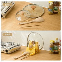 Support de couvercles de casseroles blanc, organisateur de comptoir de cuisine, porte-ustensiles, sans installation