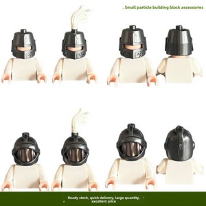 Serie di Accessori Umani <span class=keywords><strong>in</strong></span> Blocchi di Plastica: Casco, Armatura Toracica, Patch per Spalle, Parti MOC Combinabili, Set di Blocchi Fai-da-Te - Product Image 3