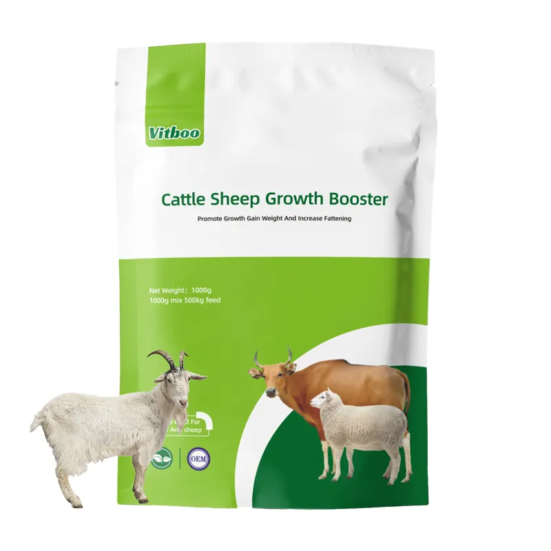 Bovin vache mouton chèvre booster de croissance additif alimentaire pour le bétail complément alimentaire rendre les animaux plus gros et plus gros