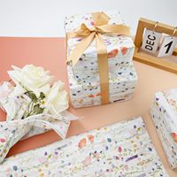 100 Lembar Kertas Tisu Pembungkus Kado Bunga Dapat Didaur Ulang Kemasan Botani Hijau 20x14 Inci Pernikahan Cina