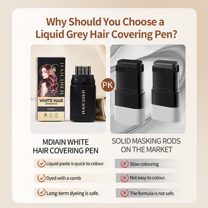 White Hair Covering Pen Long Lasting Natural Hair Color Dye Cream Easy Application Hair Comb Quick Beauty Personal Care Natural - Product Image 6