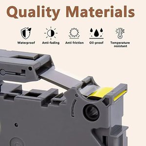 Cinta de Etiquetas Compatible TZe 621 TZe-621 Negra sobre Amarilla 9mm X 8m - Product Image 2
