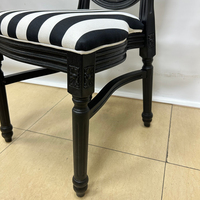 Chaise Princesse Louis en résine empilable, durable, moderne, écologique, blanche et noire, pour restaurant, hôtel, mariage, extérieur, parc