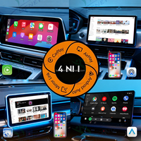 Adaptateur sans fil 4 en 1 Carplay Android Auto Airplay Miracast Connexion automatique rapide Plug and Play Récepteur multimédia portable