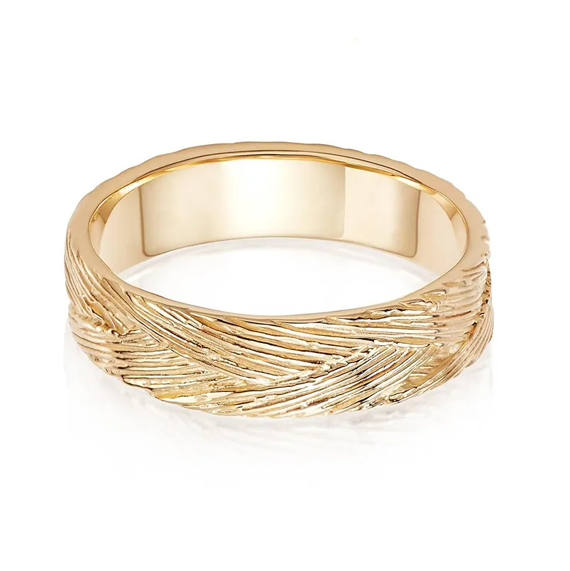 Gemnel خمر النساء مجوهرات فضة 18k الذهب فيرميل الحرفيين المنسوجة خاتم مصمم من أجزاء متراصة