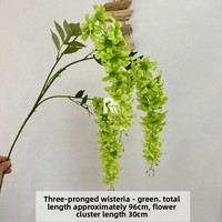 Dekorasi Pernikahan Ruang Tamu Rumah, Fotografi, Bunga Wisteria Buatan Tiga Cabang, Hiasan Dinding