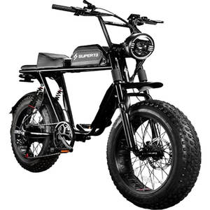 Vélo électrique de ville avec batterie 48V et pneus tout-terrain larges, 25 km/h, conception 3 <span class=keywords><strong>places</strong></span> pour les trajets urbains - Product Image 1