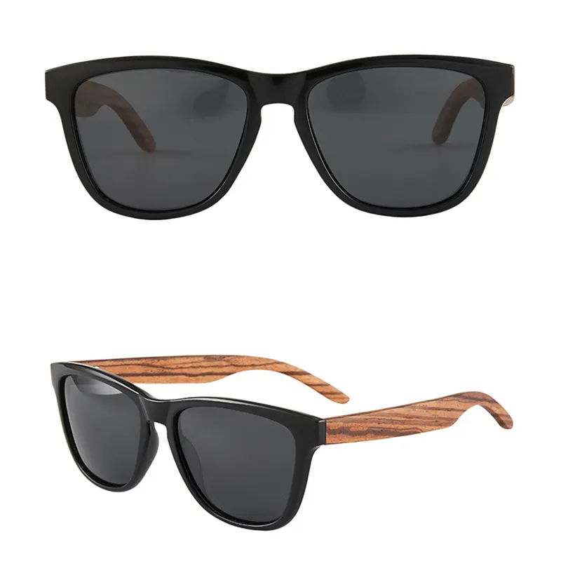 دروبشيبينغ بسعر الجملة مصنوعة يدويا 9 ألوان أرجل خشبية طبيعية شعار محفور مخصص UV400 نظارات شمسية خشبية مستقطبة