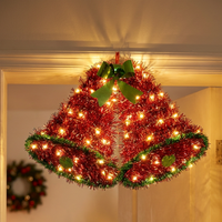 Lampe LED 3D en forme de pain d'épices de Noël, lumières en fil de cuivre, piles, DIY, éclairage constant, décoration de Noël, ornement de table, lumière décorative