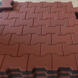 Pavimentadora de goma entrelazada de hueso de perro antideslizante para baldosas de suelo de patio de recreo estable de <span class=keywords><strong>caballos</strong></span> - Product Image 2