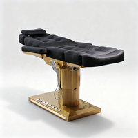 Lit de massage électrique de luxe réglable et chauffant en mousse à mémoire de forme pour soins du visage et esthétique