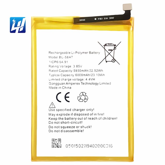 BL-58AT Pouvoir3+ LB8 2021 Brand New Real Capacity Mobile Phone Battery for Tecno Pouvoir 3 Plus