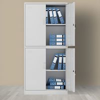 Armoire de classement en acier anti-effraction et résistante à l'humidité à 5 tiroirs latéraux avec étagères réglables pour un rangement sécurisé des documents (usage bureau et domicile)