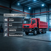 Camion benne d'occasion Sinotruk HOWO TX Diesel 6x4 Euro 2 10-15T 351-450HP 5,8m Conduite à gauche pour la construction et l'exploitation minière