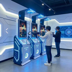 เครื่องเล่นเกมยิงปืน VR แบบใช้ร่วมกัน เครื่องเล่นวิดีโอเกมเสมือนจริงขนาดใหญ่ บริการตนเอง - Product Image 1
