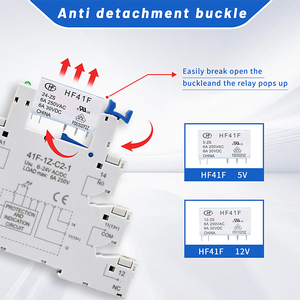 Relais sur rail DIN HF 41F, 10 pièces, relais minces 6A, montage sur rail DIN 41F-5-ZS 41F-12-ZS 41F-24-ZS, relais 5V/12V/24V - Product Image 3