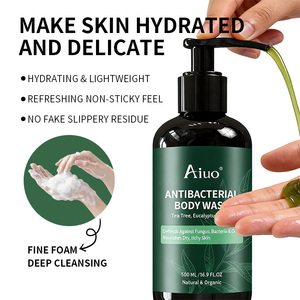 <span class=keywords><strong>Gel</strong></span> <span class=keywords><strong>Douche</strong></span> Antibactérien <span class=keywords><strong>Anti</strong></span>-Acné Bio à l'Arbre à Thé, Eucalyptus et Menthe pour Apaiser les Peaux Irritées - Marque Blanche - Product Image 3