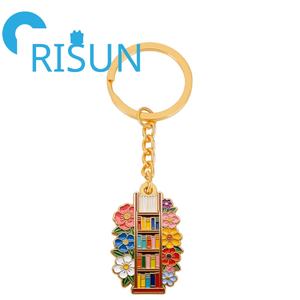 Porte-clés en métal personnalisé en forme de livre, émaillé, élégant, cadeau pour les amoureux des livres, lecteurs de bibliothèque, porte-clés bibliothèque confortable - Product Image 6