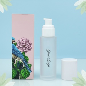 Customize 30ml Frosted Essential Oil Glass Pump Bottle Face Skin Care Packaging Cosmetic Serum Bottle With Packaging <b>Box</b> - Product Image 3