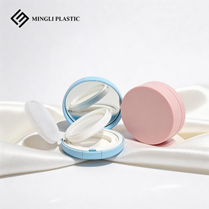 กล่องบรรจุภัณฑ์เครื่องสำอางแบบพลิกเปิดได้ พร้อมเบาะลม สำหรับบีบีครีม รองพื้นชนิดน้ำ วัสดุ ABS+PP สีดำ - Product Image 1