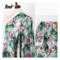 Écologique 5D Numérique Fleur Imprimé Rayonne Tissu Viscose Impression Tissu Tissé Conception Personnalisée quantité minimale de commande Bas Échantillon Gratuit