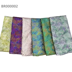 CHOCOO New Arrival Polyester Material Luxury Jacquard Fabric African Embroidery Net Jacquard Lace Fabric