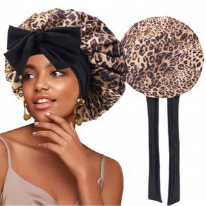 Bonnet de nuit en satin à motif floral avec lien, grande taille, pour femme, prêt à être expédié, idéal pour l'extérieur et le quotidien, toutes saisons - Product Image 1