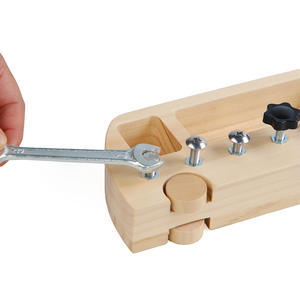 Vis en bois pour enfants, planche <span class=keywords><strong>de</strong></span> pilote <span class=keywords><strong>de</strong></span> <span class=keywords><strong>Bus</strong></span> occupé Montessori, jouets éducatifs d'entraînement pour enfants - Product Image 4