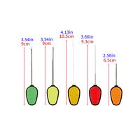 Ensemble d'aiguilles à appâter pour carpes HIRISI BT65, 5 pièces, aiguilles à bouillettes multicolores, outil d'appâtage pour la pêche à la carpe, accessoires pour la pêche à la carpe