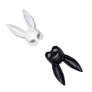 Coniglio bianco e nero maschera festa di Halloween orecchie lunghe panino Design decorazione in plastica - Product Image 2