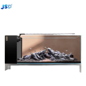 JSD 진징 울트라 클리어 글래스 어항 20/24/31/39인치 내장형 여과 무소음 펌프 포함 가정 장식용 - Product Image 1