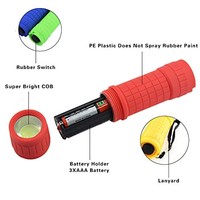 Nouvelle lampe torche tactique miniature extérieure rechargeable par USB, zoom télescopique, en plastique, à pulvérisation de peinture en caoutchouc, LED, portable et puissante
