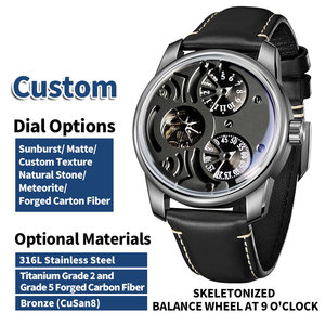 OEM Custom <b>Watches</b> With Logo Branding <b>Automatic</b> Men <b>Watch</b> NH38 316L Stainless Steel Waterproof Luminous Italian Leather SM1152.D - Product Image 1