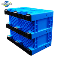 Récipient en plastique empilable, grande palette ventilée/robuste, boîte/bac de 1200 litre avec couvercle/roue pour le stockage, 1000x760x600mm