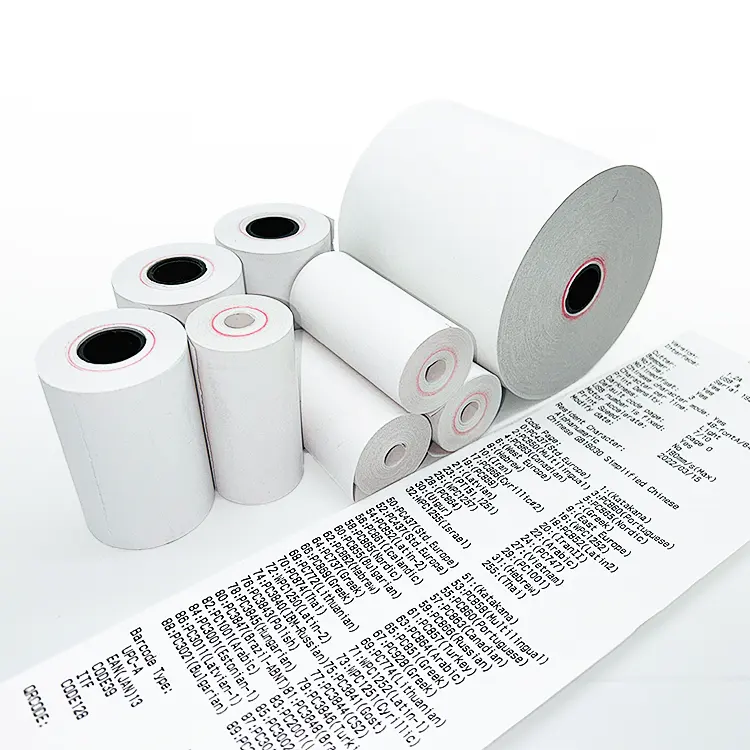 Papier de caisse enregistreuse 57x40mm 58mm papier thermique rouleau papier d'impression pos
