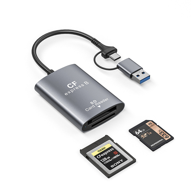 CFexpress Cfe-B 2-in-1 High-Speed USB Card Reader for SLR Camera External 10GB Capacity Seconds High-Speed Transmission
