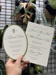 Juego de Tarjetas de Felicitación de Boda Colaborativas con Impresión de Vainilla, Recuerdo con Logotipo Personalizado, Menú RSVP, Papel Kraft, Laminación de Película, Impresión Digital - Product Image 1