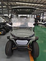 Voiturette de golf électrique à batterie lithium 4 roues, buggy de golf tout-terrain 2 places avec benne de chargement