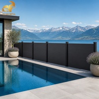 Clôture horizontale en aluminium à lattes pleines pour l'intimité, idéale pour jardin, piscine, villa, enclos de délimitation extérieur, revêtement poudré, sur mesure, CE ISO