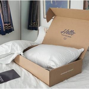 Tùy chỉnh kích thước lớn bộ đồ giường hộp sóng hộp bưu phẩm cho gối vận chuyển <span class=keywords><strong>box</strong></span> với nhựa xử lý - Product Image 1
