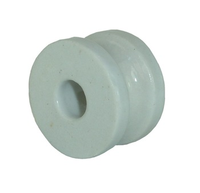 Isolateur de poteau d'angle en céramique émaillée blanche pour clôture électrique, isolateur de bobine en porcelaine industrielle avec trou de 13 mm