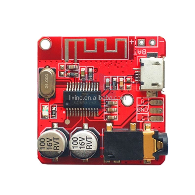 Mini MP3 Blue-tooth 4.1 Lossless Decoder Stereo Output Board Car Speaker Amplifier Module Circuit Board Module 3.7V 5V Micro Usb