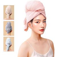 Best Selling 63x105cm Large Size Custom logo Thick Hair Towel Wrap Drying Towels Microfiber Hair Towel