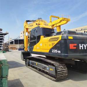 Excavatrice Hyundai 220 d'occasion en bon état à vendre, excavatrice d'occasion Hyundai 220LC-9S d'origine, excavatrice sur chenilles hydraulique de 22 tonnes - Product Image 5