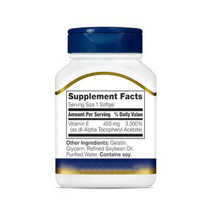 Cápsulas blandas de vitamina E de marca privada de alta calidad, nutriente esencial sin azúcar ni sal, AUMENTA LA INMUNITA, apoyo antioxidante - Product Image 5